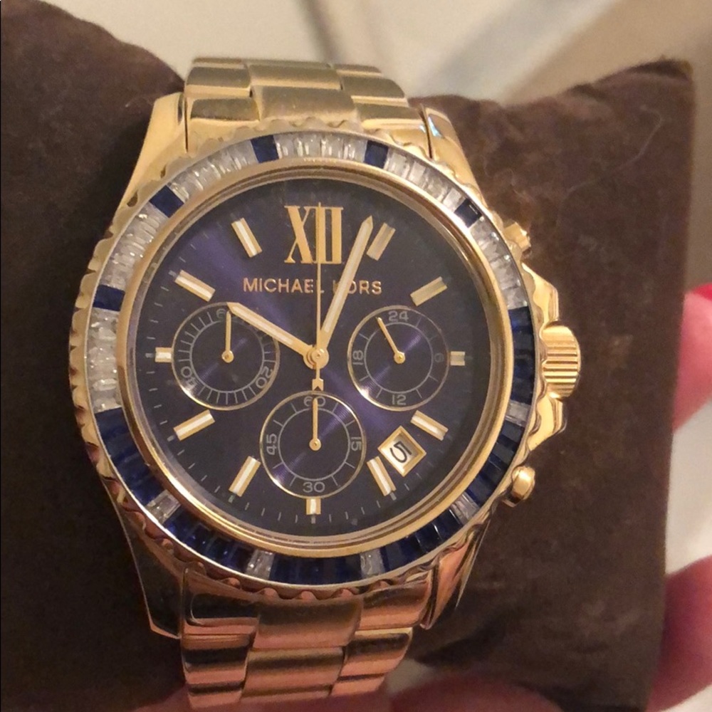 Gold and purple Michael Kors watch